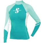 UPF 80 T-FLEX RASH GUARD, długi rękaw, damski (Caribbean/ Onyx/ Black) - obrazek 3
