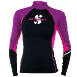 UPF 80 T-FLEX RASH GUARD, długi rękaw, damski (Caribbean/ Onyx/ Black) - obrazek 2