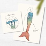 Syreni ogon całościowy z wiązaniem na plecach Sunrise