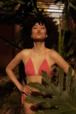 Bikini szydełkowe koralowe - obrazek 2