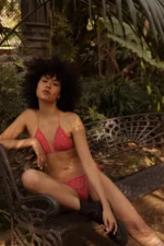 Bikini szydełkowe koralowe - obrazek 3