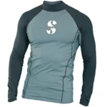 UPF 80 T-FLEX RASH GUARD, długi rękaw, męski (Black/ Grey/ Agean) - obrazek 3