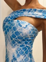 Moon Tide One Shoulder Swimsuit - obrazek 3